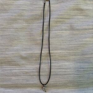 Black Necklace with Moon pendant